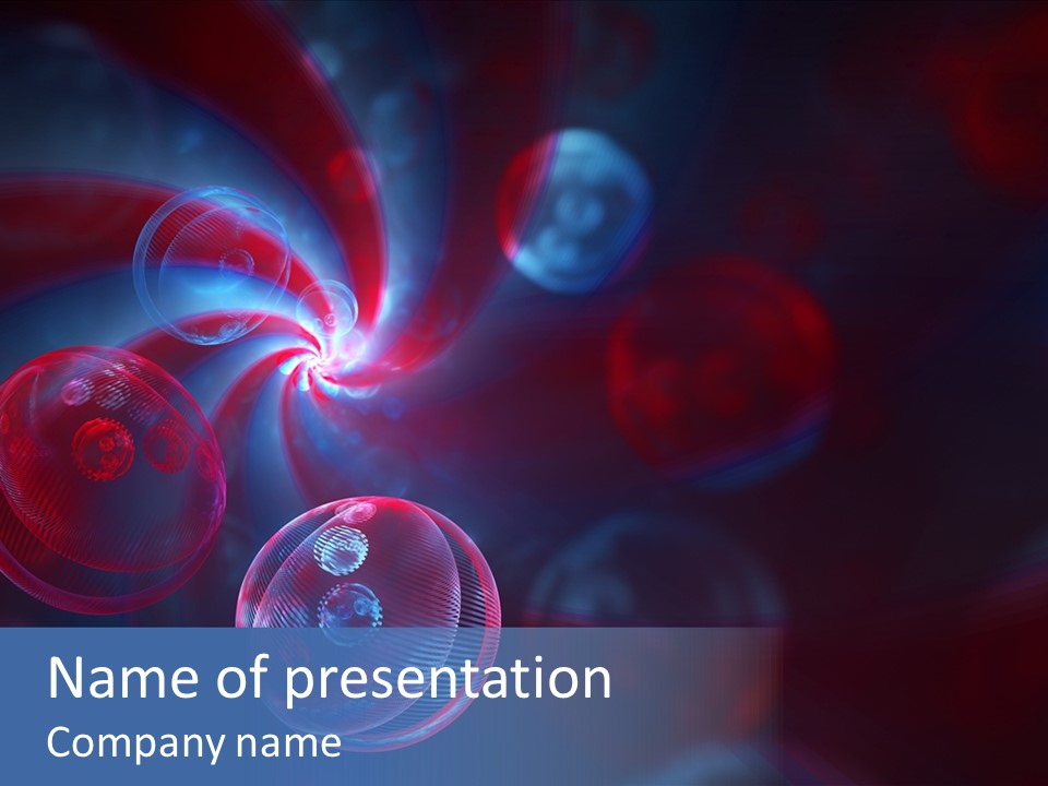 Network Glow Decorative PowerPoint Template