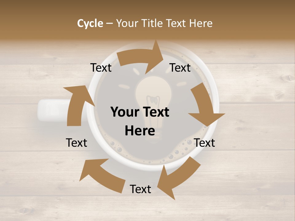 Coffee Cup Concept Text PowerPoint Template