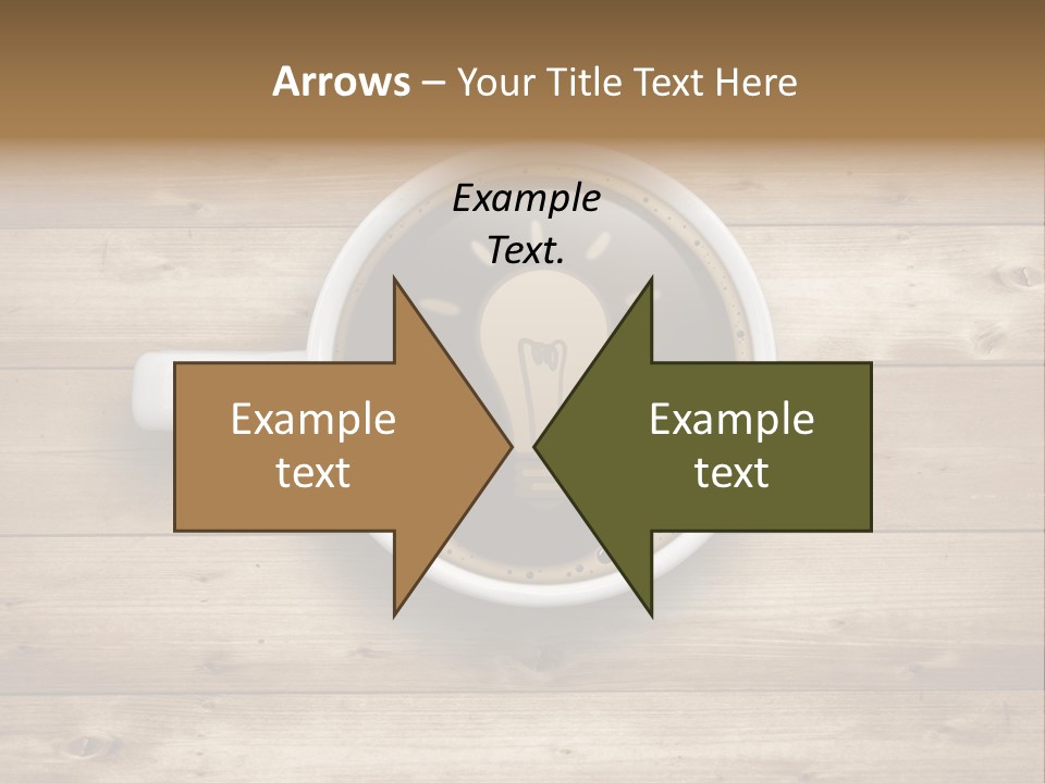 Coffee Cup Concept Text PowerPoint Template