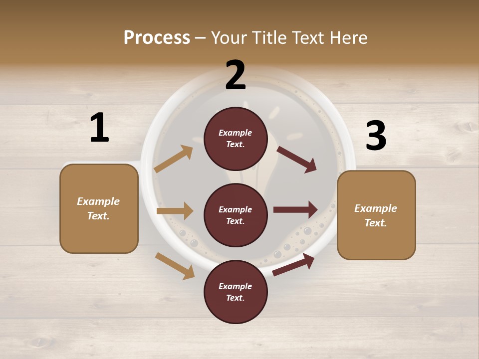 Coffee Cup Concept Text PowerPoint Template
