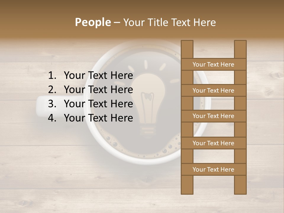 Coffee Cup Concept Text PowerPoint Template
