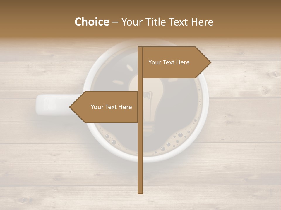 Coffee Cup Concept Text PowerPoint Template