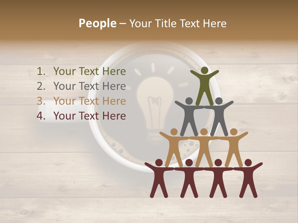 Coffee Cup Concept Text PowerPoint Template