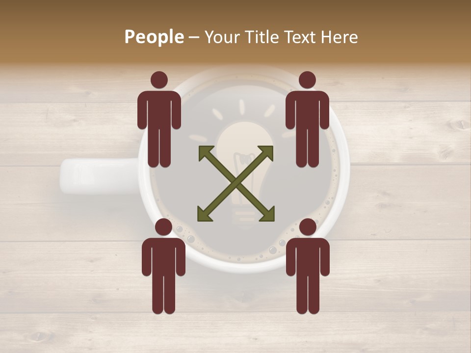 Coffee Cup Concept Text PowerPoint Template