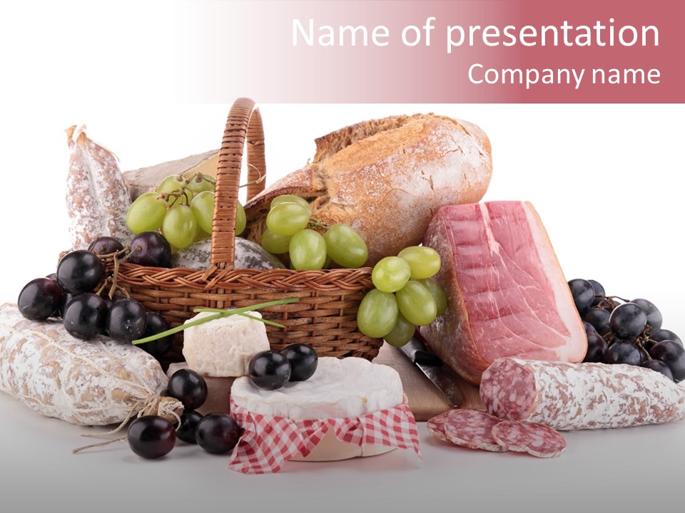 Bunch Dinner Fruit PowerPoint Template