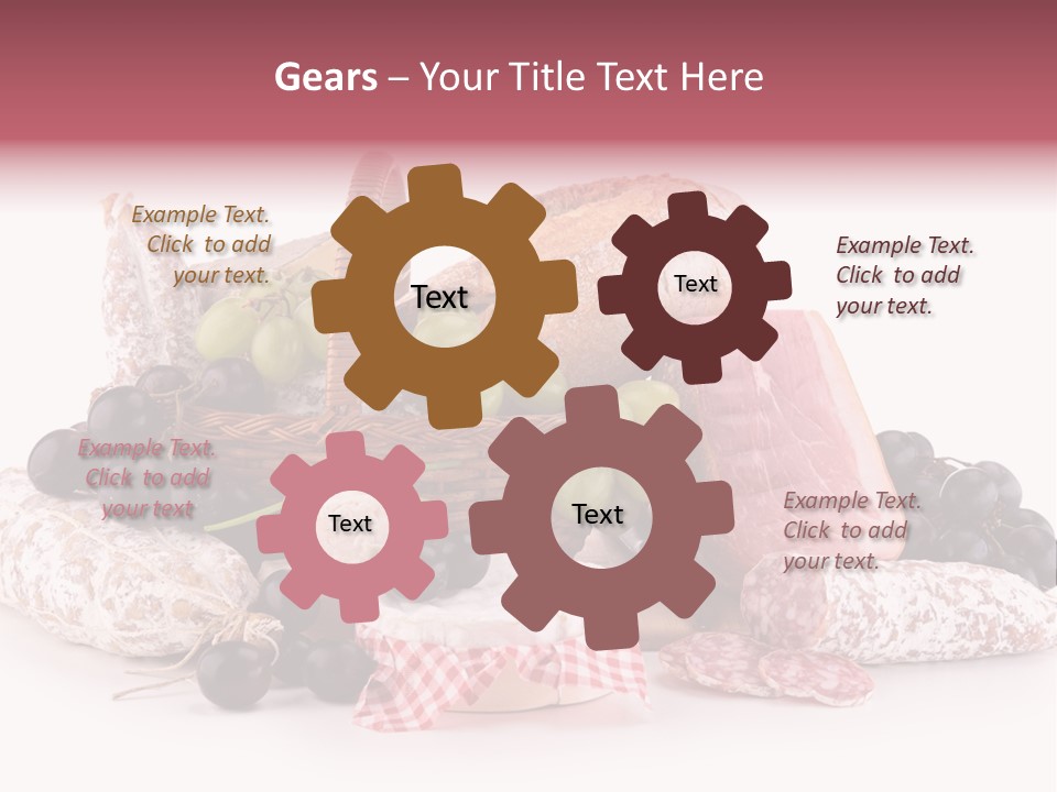 Bunch Dinner Fruit PowerPoint Template