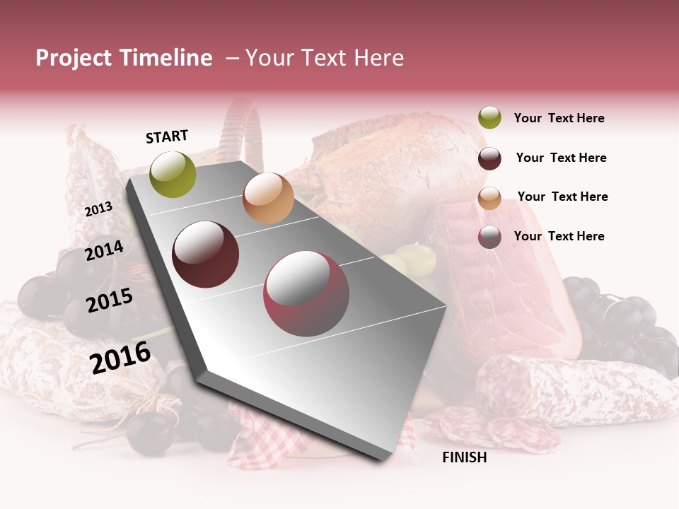 Bunch Dinner Fruit PowerPoint Template