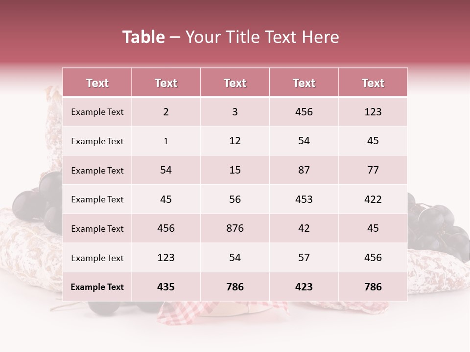 Bunch Dinner Fruit PowerPoint Template