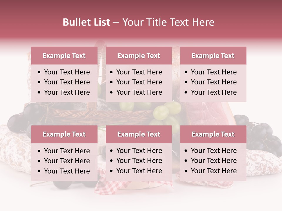 Bunch Dinner Fruit PowerPoint Template