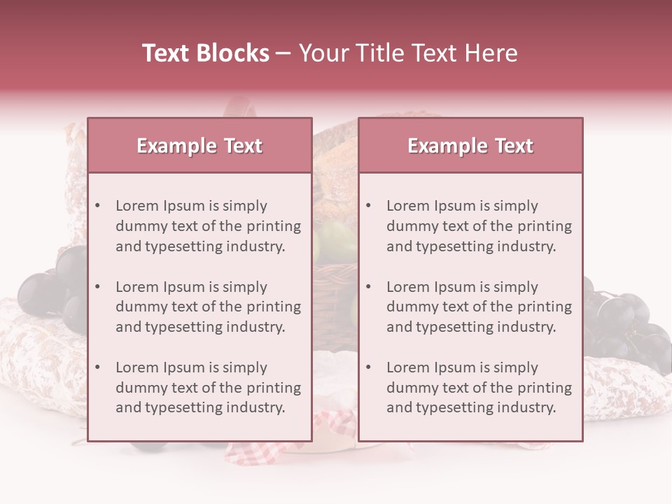Bunch Dinner Fruit PowerPoint Template