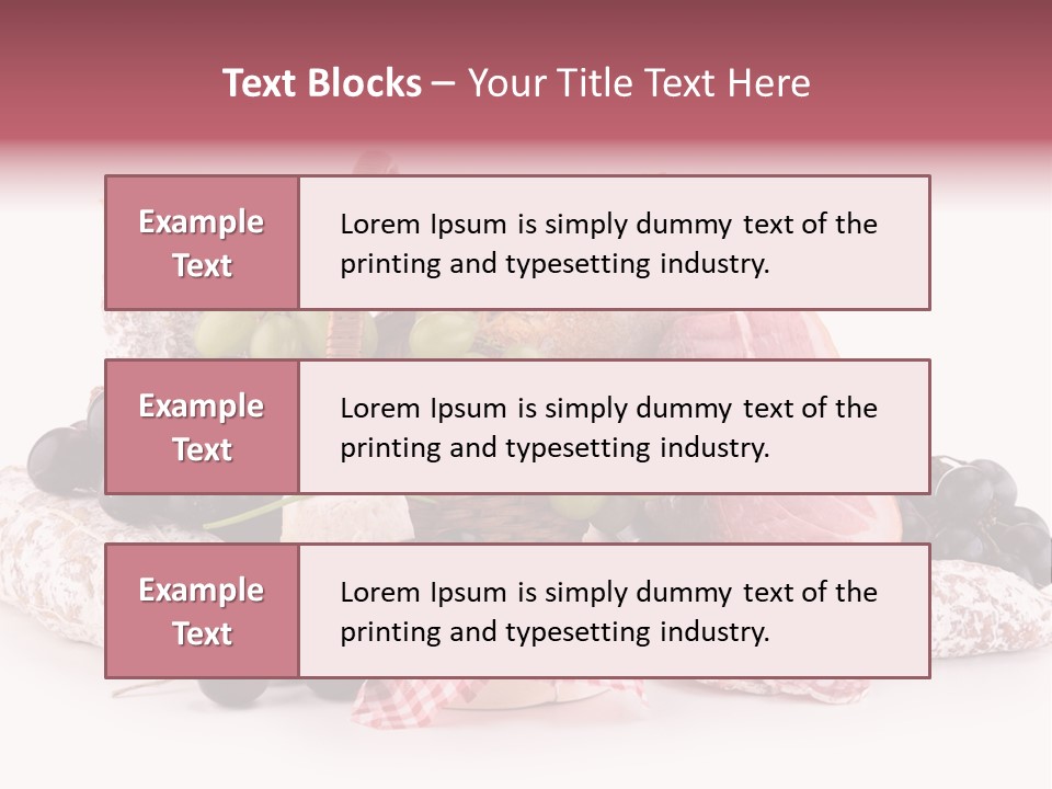 Bunch Dinner Fruit PowerPoint Template