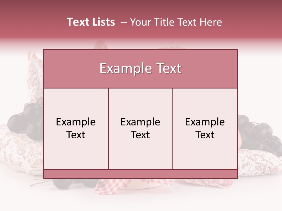 Bunch Dinner Fruit PowerPoint Template