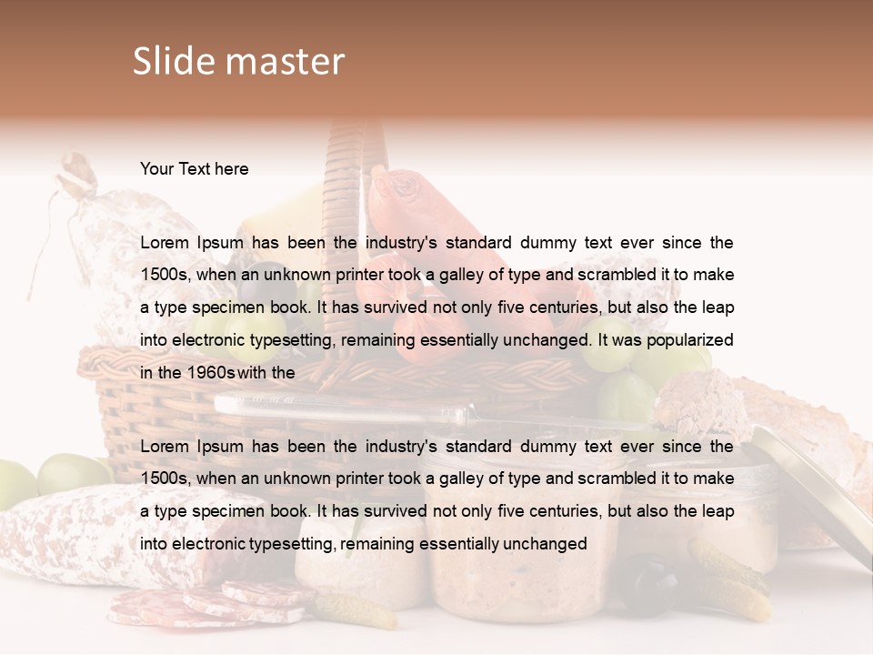 Salami Canard Grape PowerPoint Template