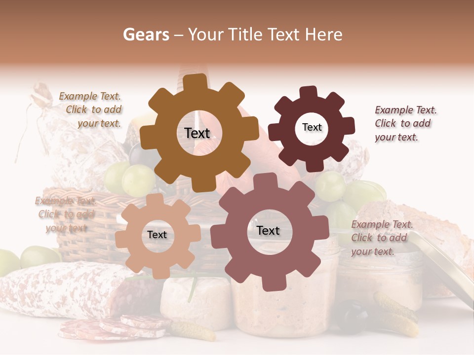 Salami Canard Grape PowerPoint Template