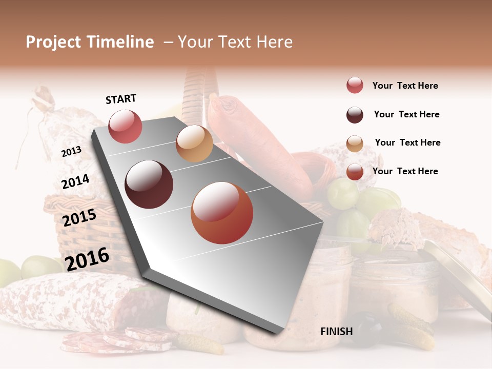 Salami Canard Grape PowerPoint Template