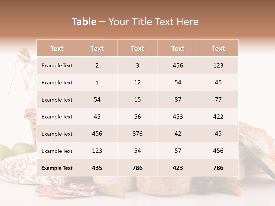 Salami Canard Grape PowerPoint Template