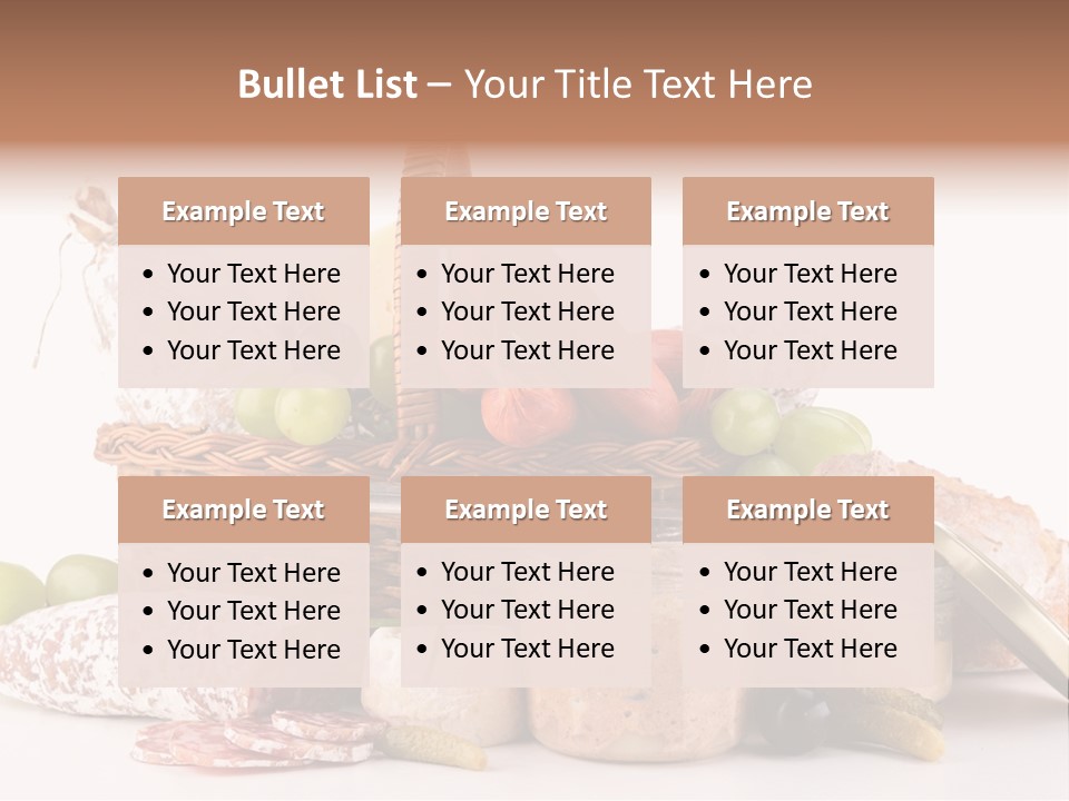 Salami Canard Grape PowerPoint Template