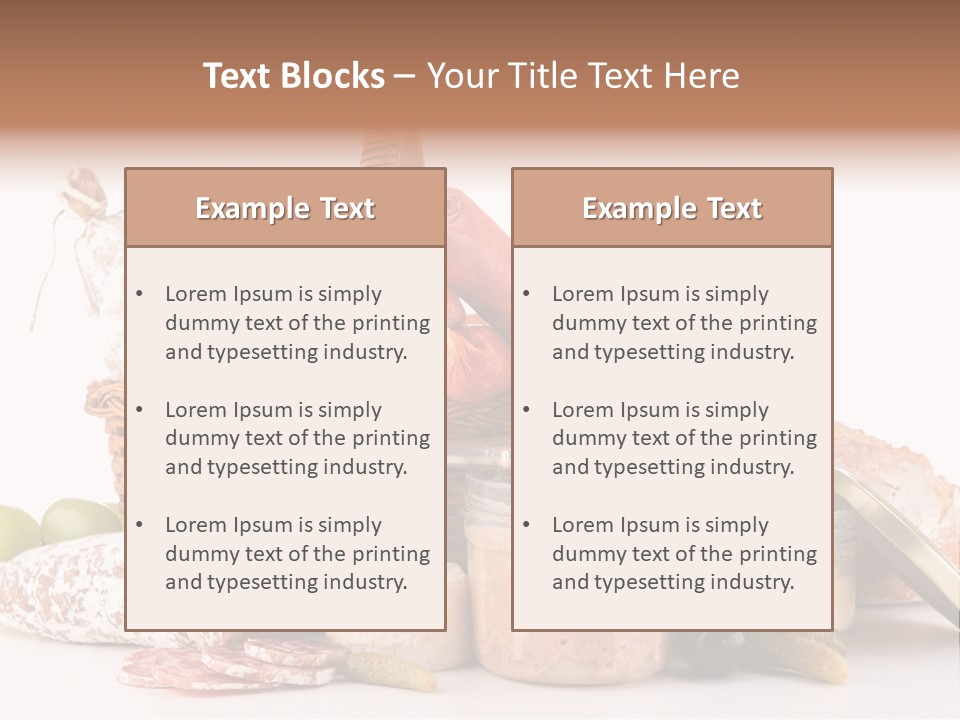 Salami Canard Grape PowerPoint Template