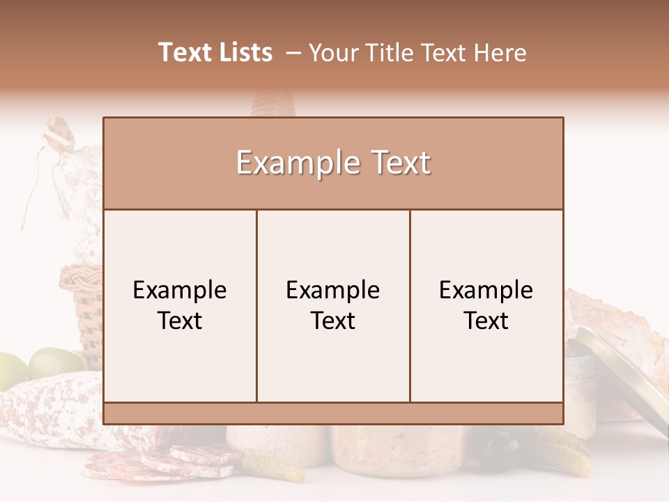 Salami Canard Grape PowerPoint Template