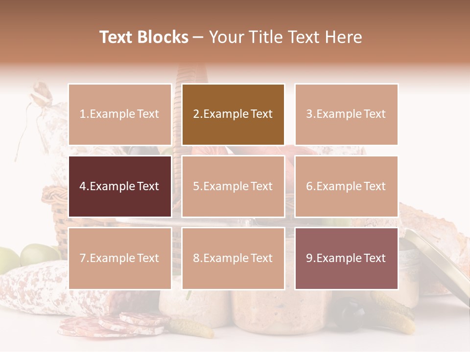 Salami Canard Grape PowerPoint Template