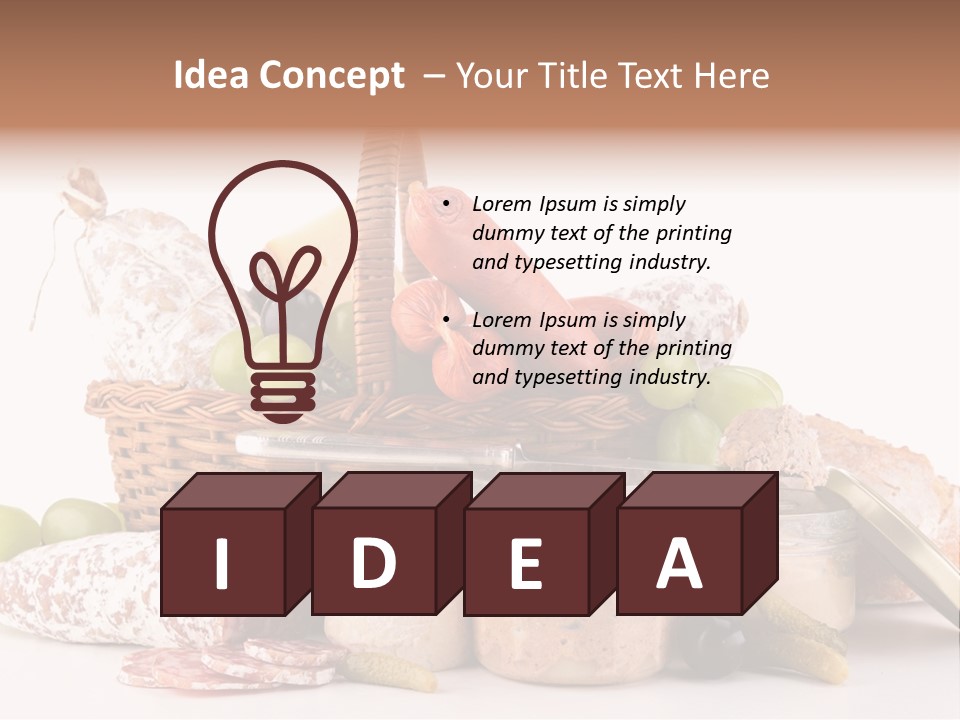 Salami Canard Grape PowerPoint Template