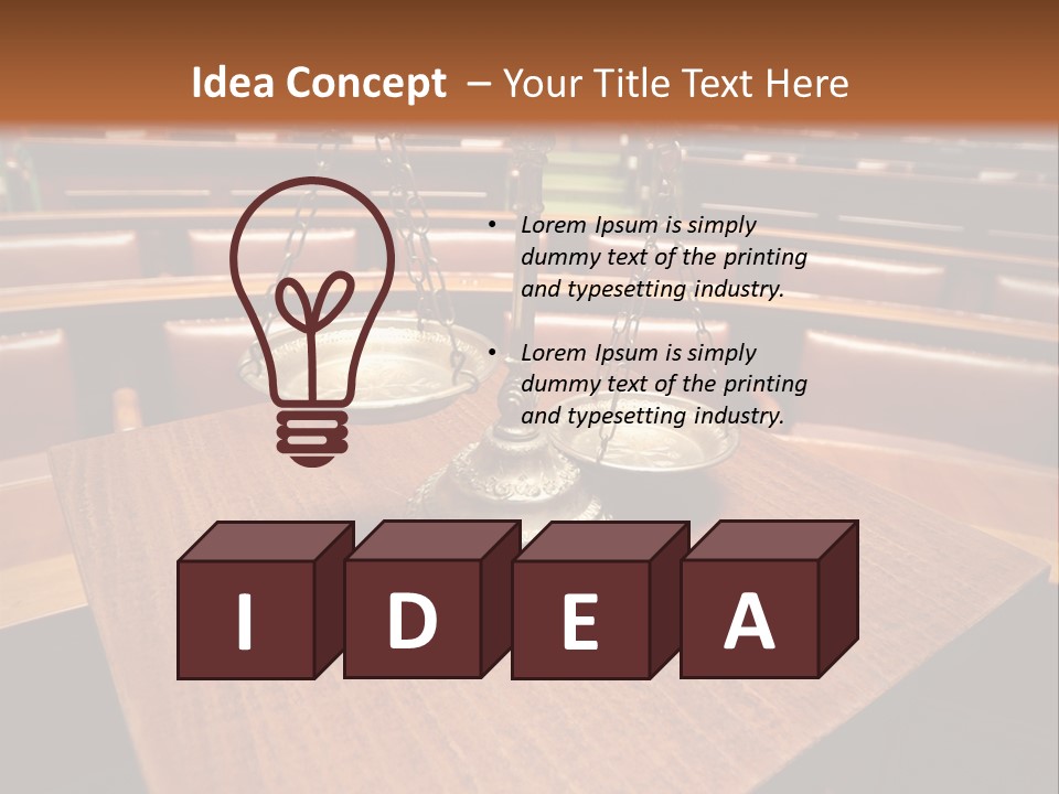 Legal Guilt Weigh PowerPoint Template