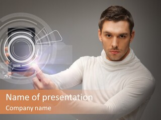 Connection Information Person PowerPoint Template