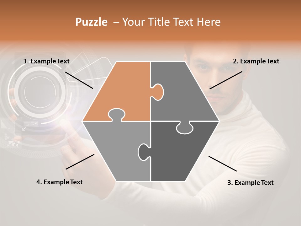 Connection Information Person PowerPoint Template
