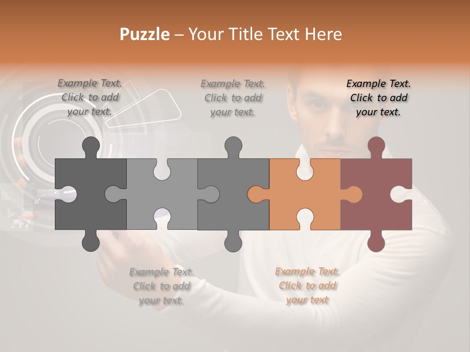 Connection Information Person PowerPoint Template