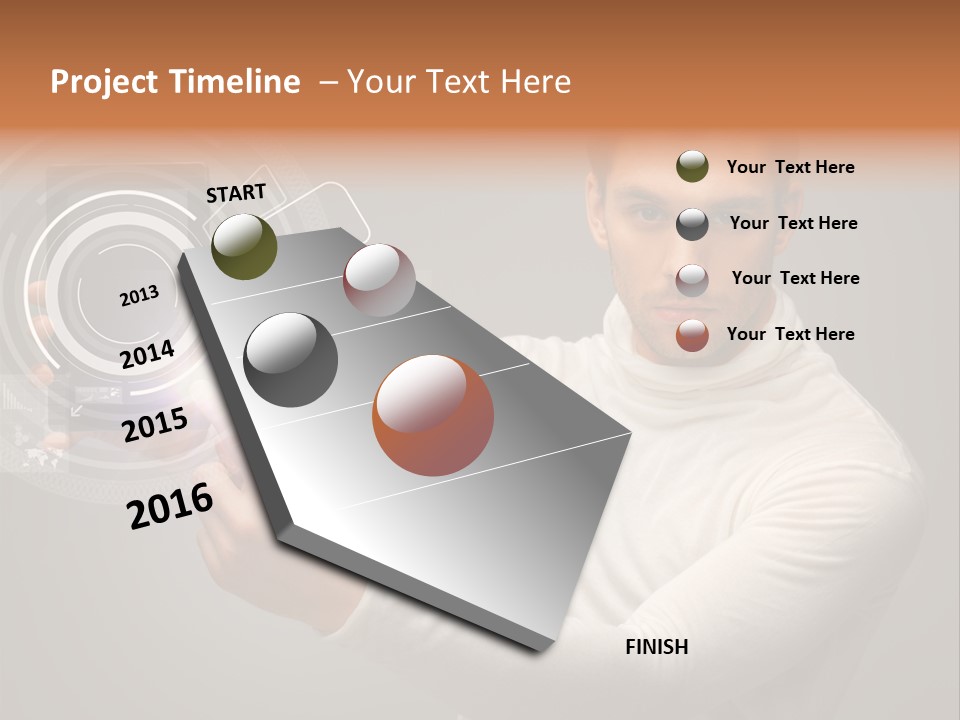 Connection Information Person PowerPoint Template