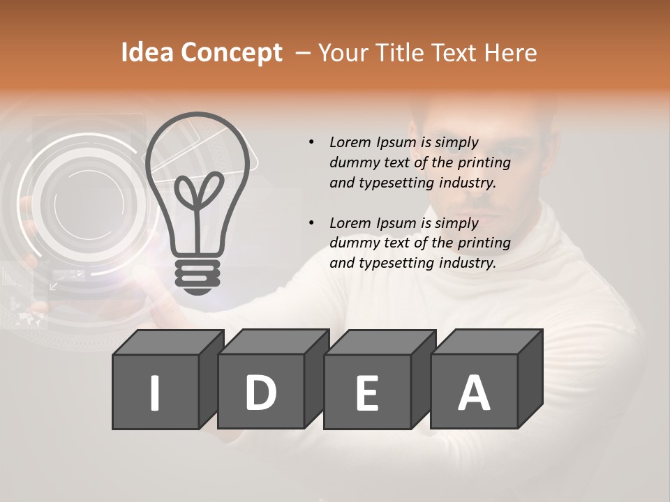 Connection Information Person PowerPoint Template