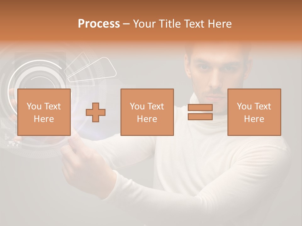 Connection Information Person PowerPoint Template