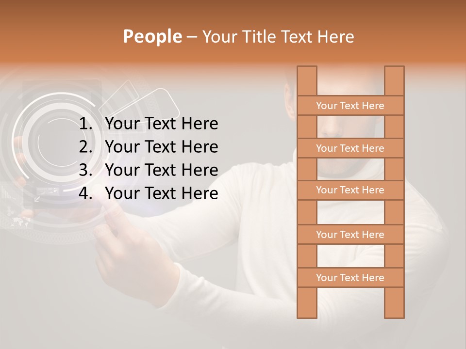 Connection Information Person PowerPoint Template