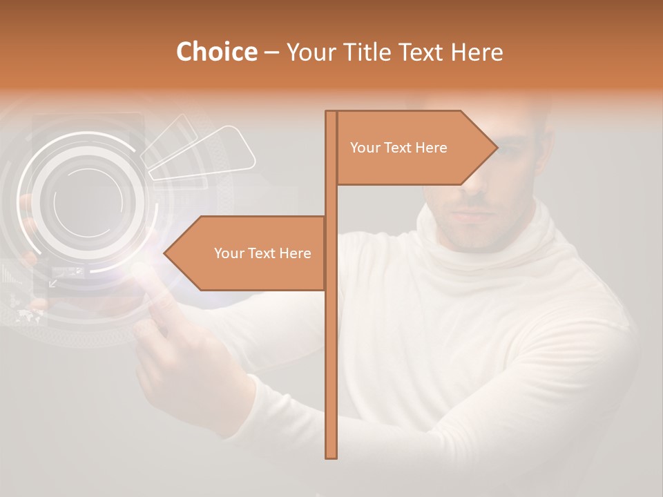 Connection Information Person PowerPoint Template