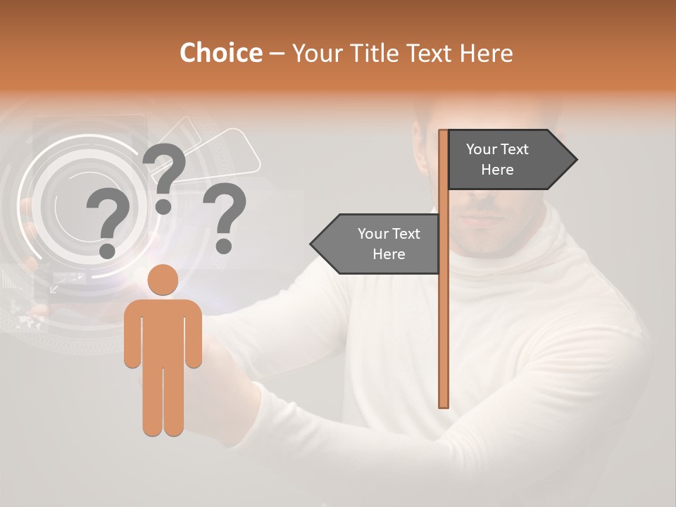Connection Information Person PowerPoint Template