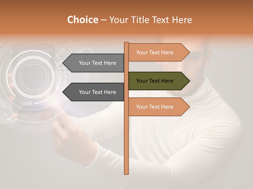 Connection Information Person PowerPoint Template