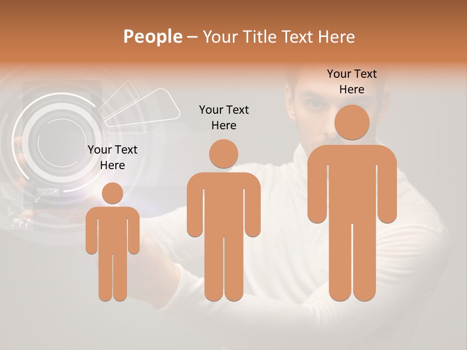 Connection Information Person PowerPoint Template