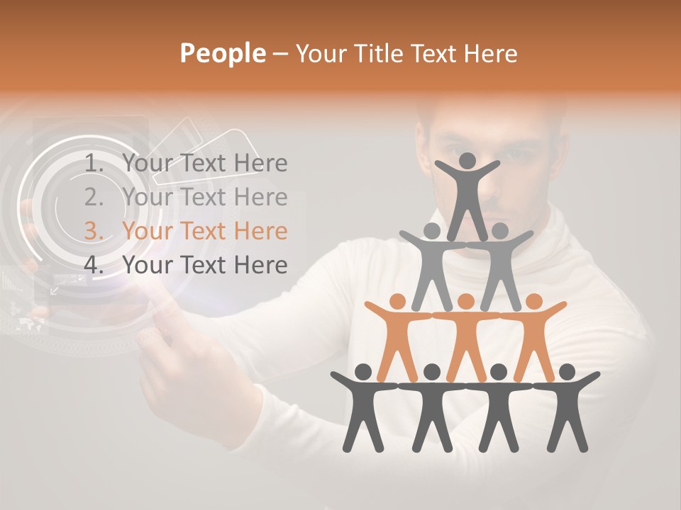 Connection Information Person PowerPoint Template