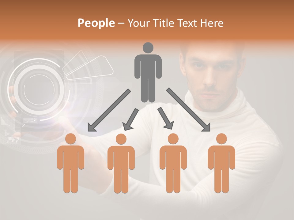 Connection Information Person PowerPoint Template