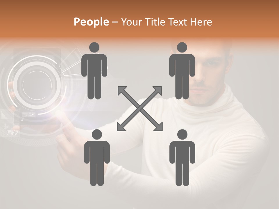 Connection Information Person PowerPoint Template