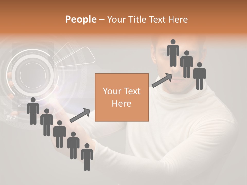Connection Information Person PowerPoint Template