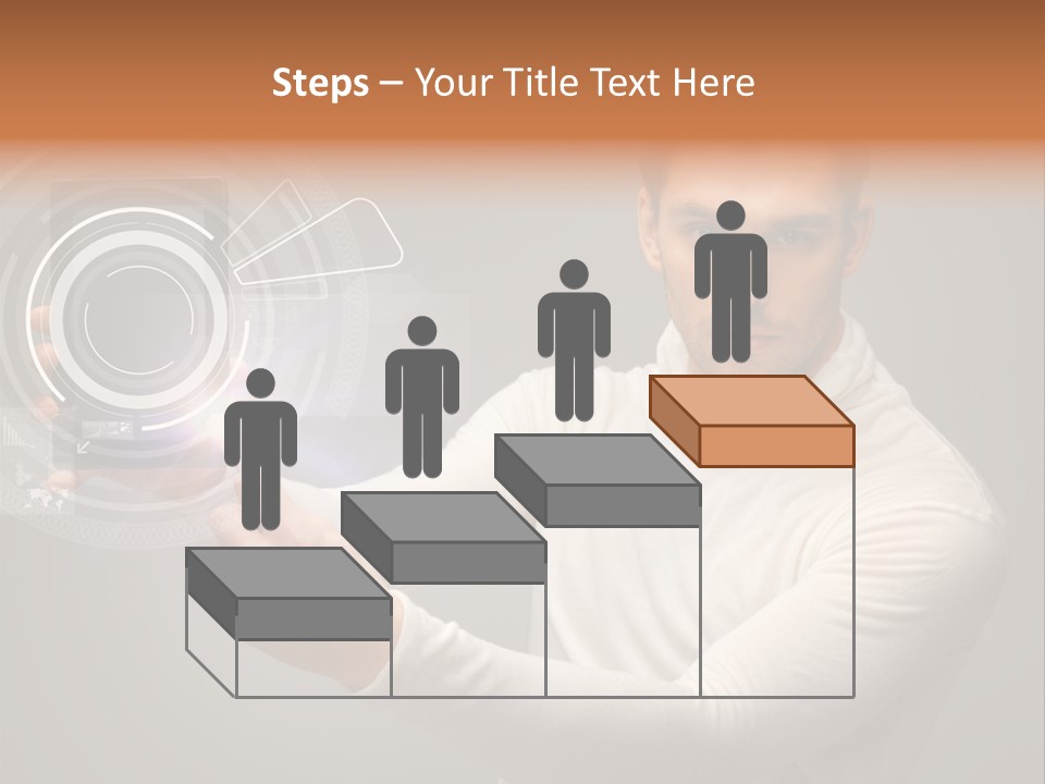 Connection Information Person PowerPoint Template