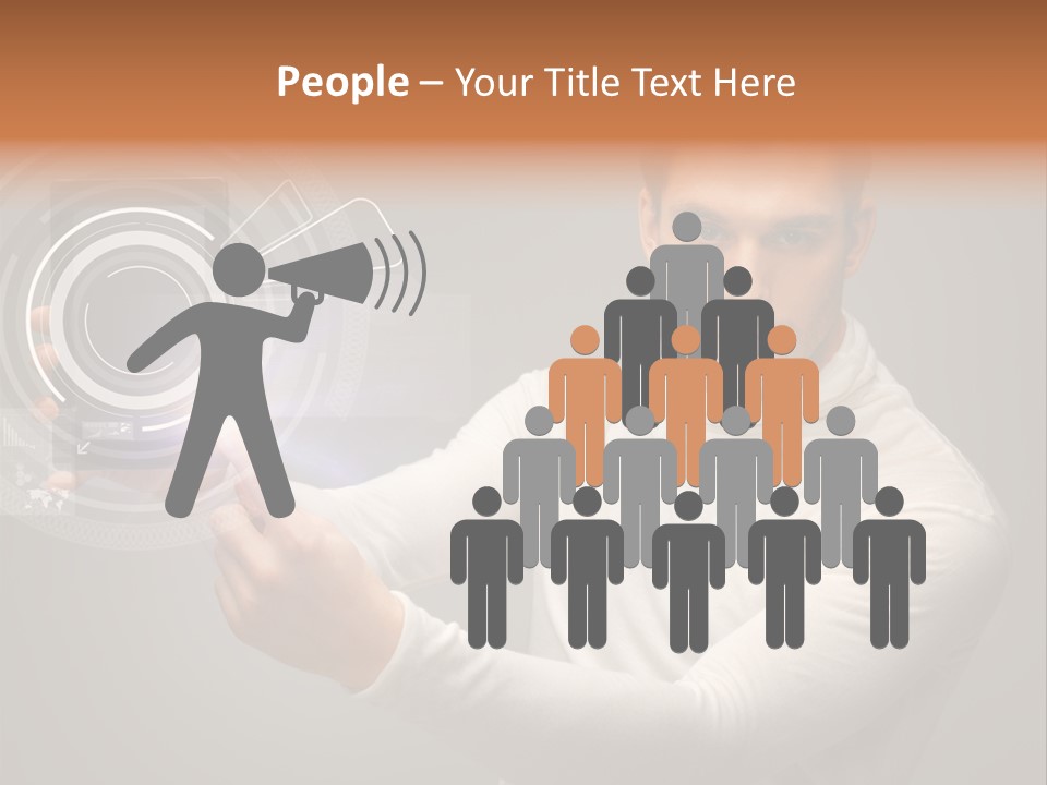 Connection Information Person PowerPoint Template