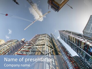 Built Twilight Skyscraper PowerPoint Template