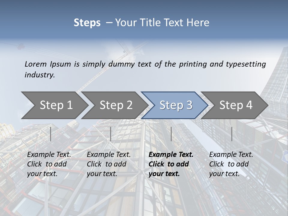 Built Twilight Skyscraper PowerPoint Template