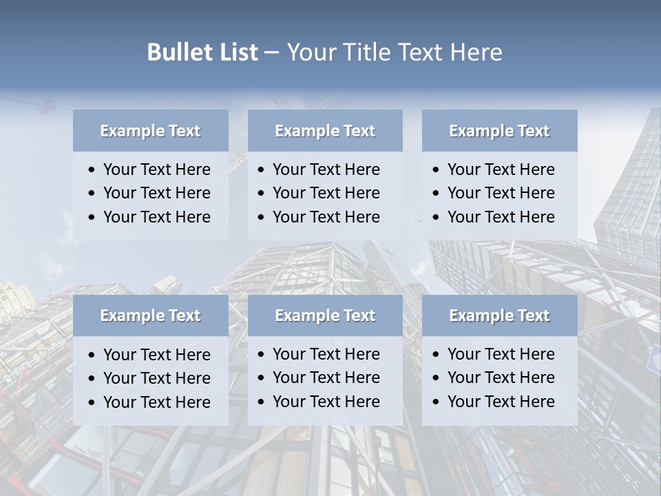 Built Twilight Skyscraper PowerPoint Template