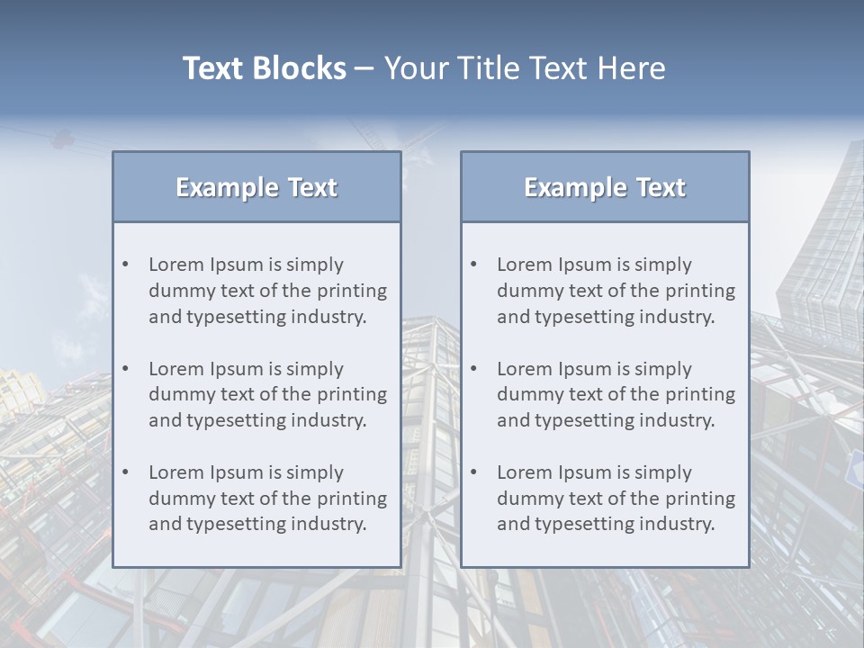 Built Twilight Skyscraper PowerPoint Template