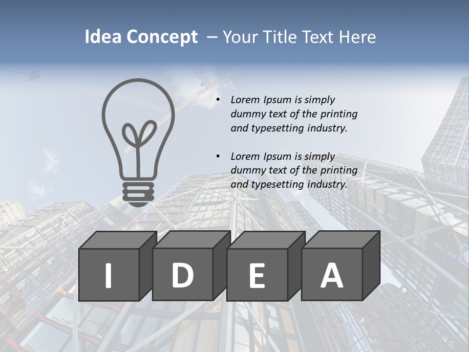 Built Twilight Skyscraper PowerPoint Template