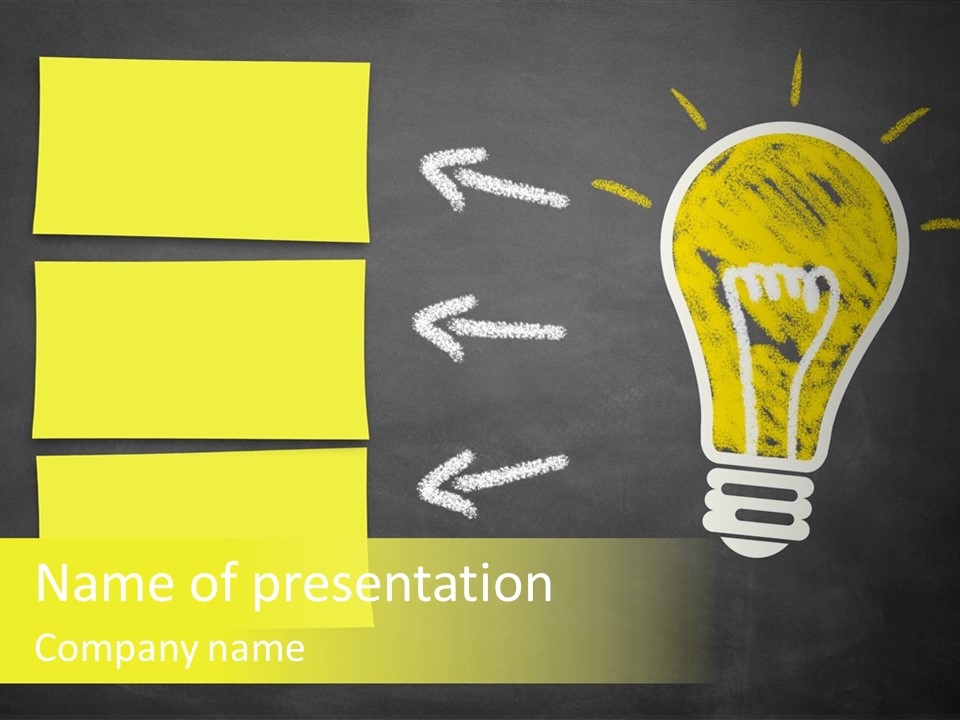 Three Creativity Lamp PowerPoint Template