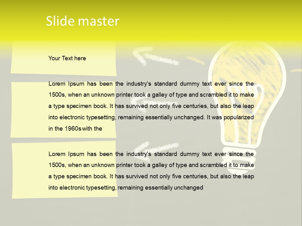 Three Creativity Lamp PowerPoint Template